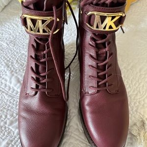 Michael Kors Kincaid Leather wine color 
Combat Boot Lace Up Bootie...SIZE 7.5